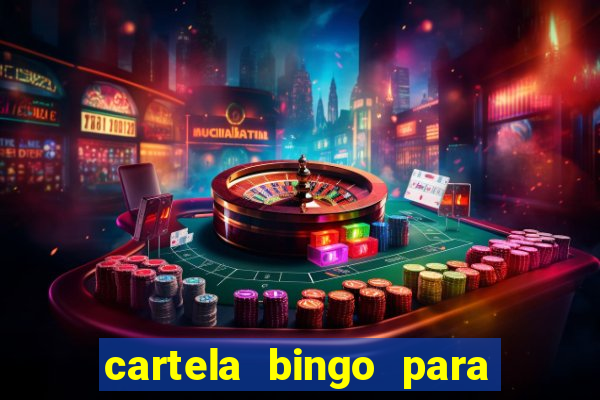 cartela bingo para cha de cozinha imprimir gratis